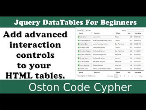 jQuery.dataTable Tutorial 的图像结果
