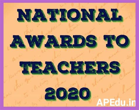 Application for National Best Teacher Award - APEdu