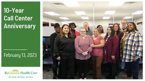 Call Center 10th Anniversary - Community Health Center - ReGenesis ...