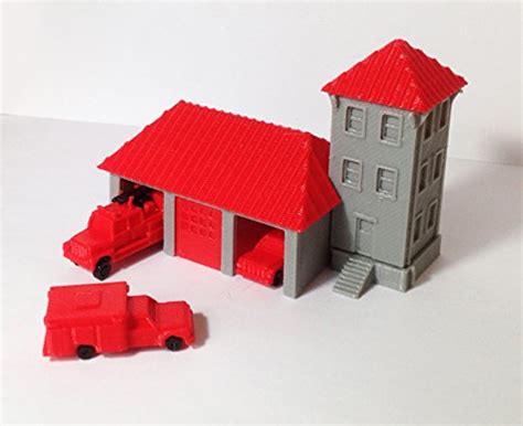 Buy Outland Models Train Railway Country Fire Station with 3 Fire ...