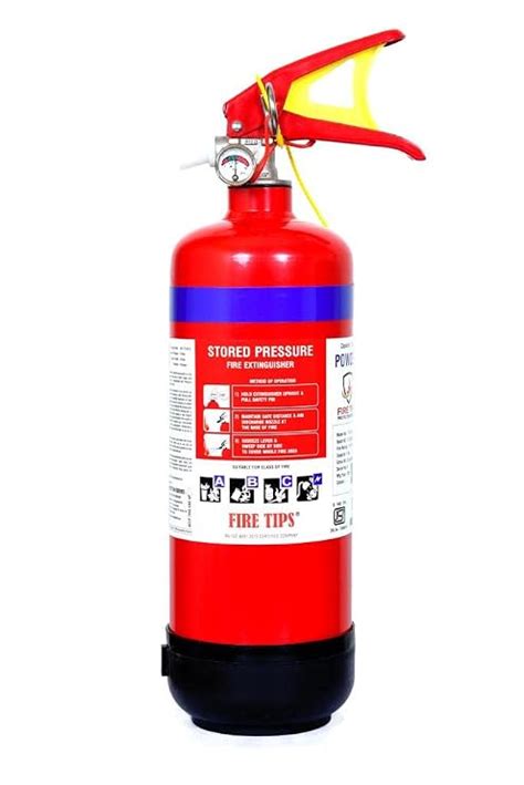 Fire Tips Cap 2kg ABC Stored Pressure Fire Extinguisher : Amazon.in ...