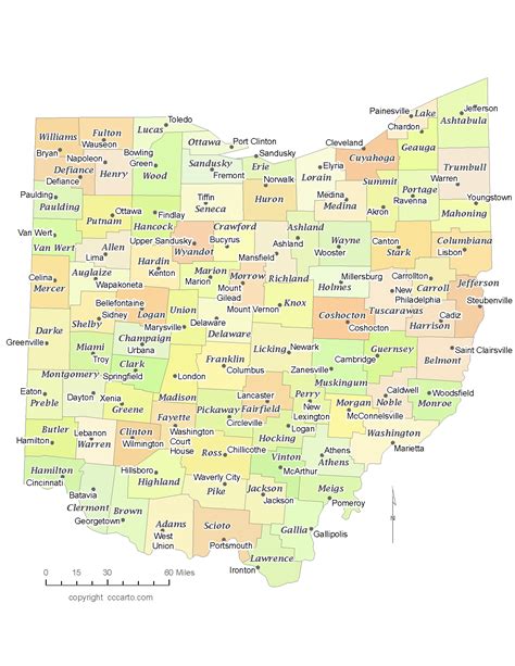Map Of Counties Of Ohio | Maps Of Ohio