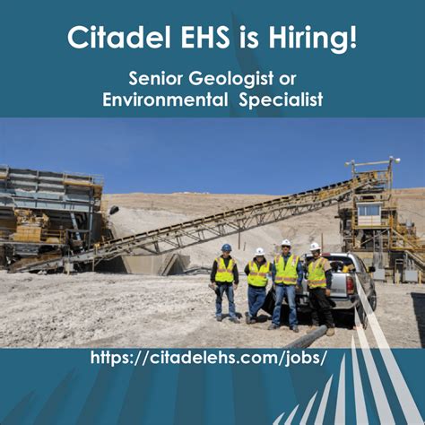 Hiring - Senior Geologist or Environmental Specialist - Citadel EHS
