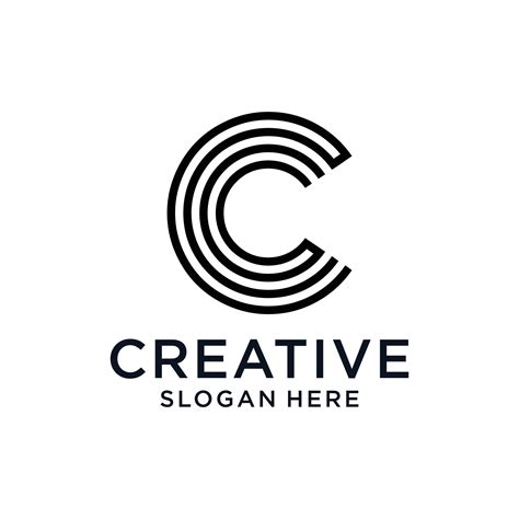 Letter c with liner style logo design concept 27703201 Vector Art at Vecteezy