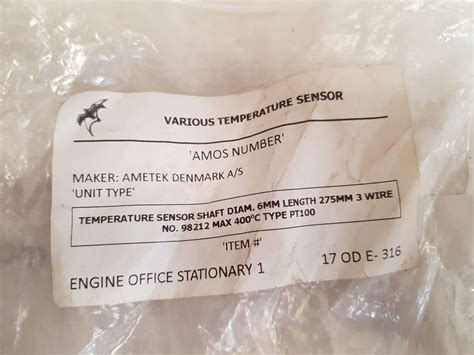 Ametek pt100 temperature sensor shaft – Aeliya Marine