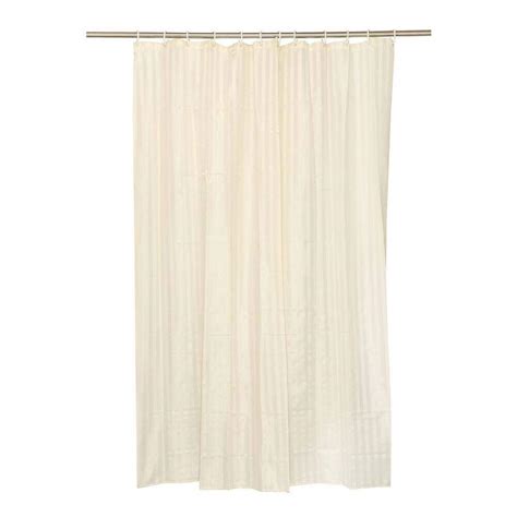 HomeStop Envouge Stripe Shower Curtain with Hooks (Off-White_Free Size ...