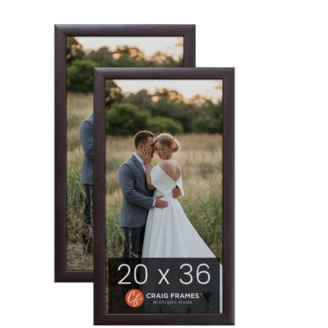 Craig Frames 20 x 36 inch Picture Frame Brazilian Walnut Brown, Set of ...