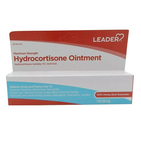 Leader Maximum Strength Hydrocortisone Anti Itch and Rashes Ointment ...