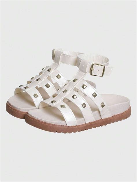 Sandal For Girls With Straps And Spikes Kidstep | Mode en ligne | SHEIN ...