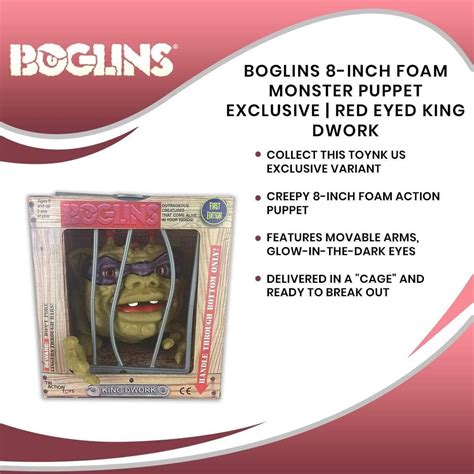Boglins Foam Monster Puppet Red Eyed King Dwork 8” India | Ubuy