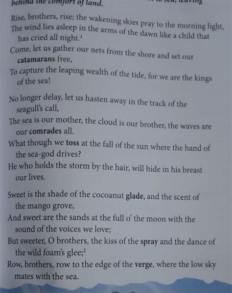 what lesson do you learn from the poem - "Coromandel Fishers'? - Brainly.in