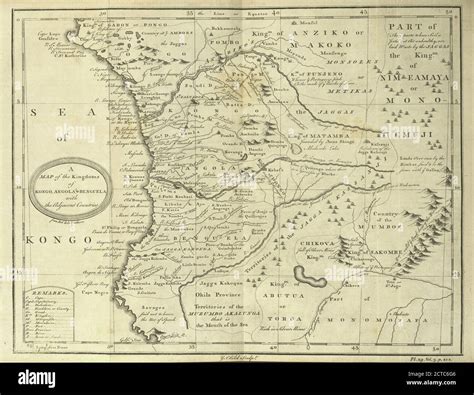 A map of the Kingdoms of Kongo, Angola, & Benguela with the adjacent countries, cartographic ...