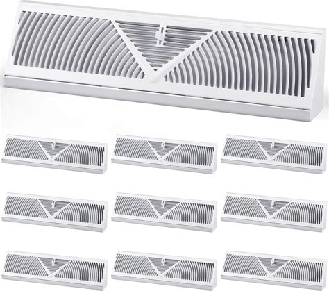 Yaocom 10 Pack Baseboard Register Vent 18 Inch Duct Opening Size Vent ...