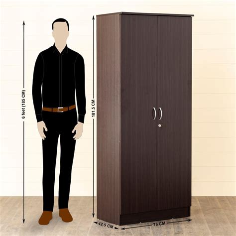 Buy Arvis Brown Two-Door Wardrobe from Home Centre at just INR 14995.0