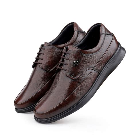 Bacca Bucci Men's Grain Milled Leather Lace-ups Formal Office Shoes