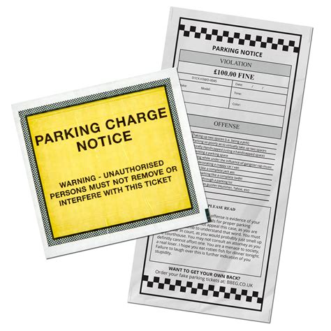 Very Realistic Looking & Hilarious Novelty Fake Parking Ticket - PCN ...