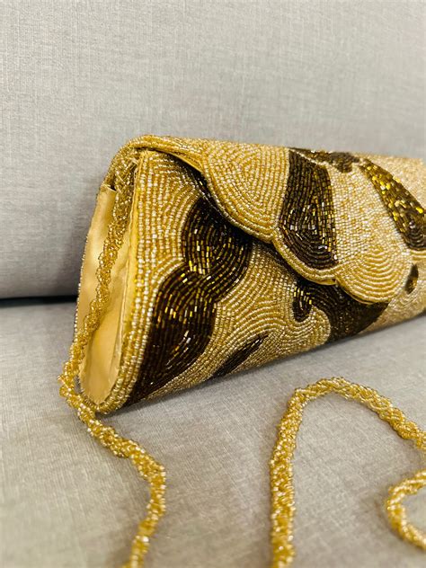 Zardozi Clutch - Golden Brown