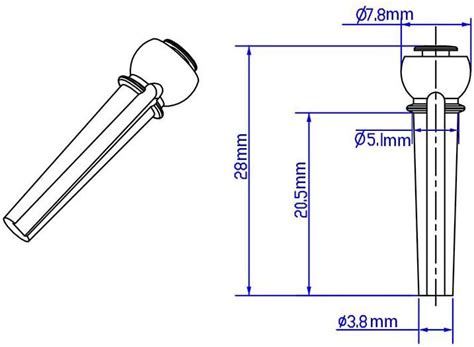 Buy CLOUDMUSIC Acoustic Guitar Bridge Pins Round Head 6pcs Brass Copper ...