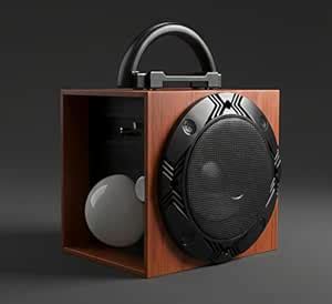Portable Wooden Bluetooth Speaker with Emergency LED Light Wireless ...