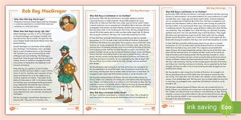 Rob Roy MacGregor Differentiated Reading Comprehension