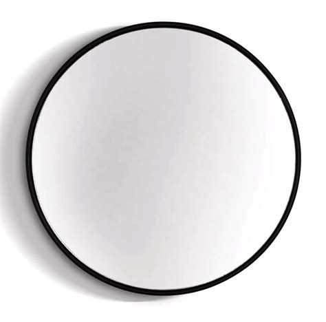 Black Wood Frame Round Wall Mirror – Accent Mirror