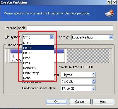 Create Partition Primary 的图像结果
