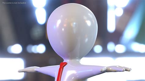 3D Stickman With Red Tie Rigged model | 3D Molier International