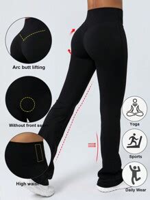 Ladies' Sporty Tight Flare Yoga Dance Pants | SHEIN USA