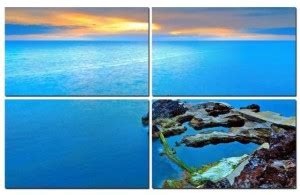Nature 4 Panel Wall Art Painting With UV Coating 36x24 inches on 4mm ...