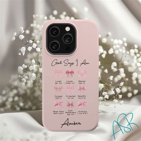 Magnetic Tough Case, Christian Phone Case, Bible Verse Cover, Coquette ...