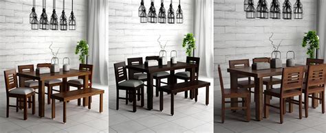 WOODBONE Dining Table 4 Seater | Wood Dining Table with Chair | Dining ...
