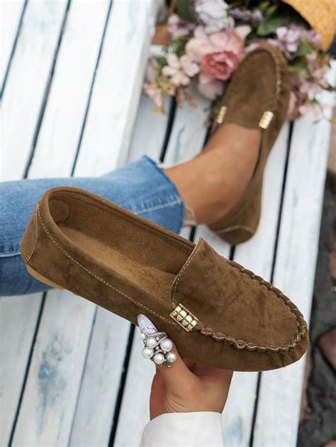 Women Flat Loafers New Driving Loafers Women Low-Cut Driving Shoes Flat ...