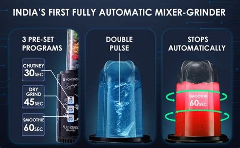Wonderchef Nutri-Blend Smart Mixer | Fully Automatic Quick Blends