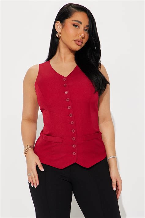 Brooklyn Babe Vest Top - Red | Fashion Nova
