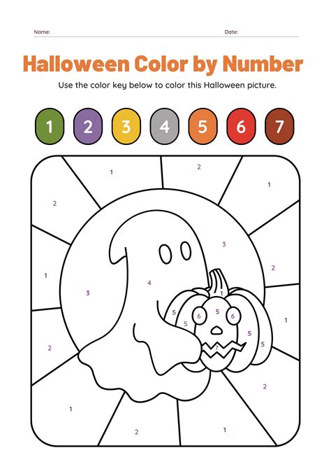 10 Halloween Color by Number Printable Worksheets FREE — xoxoerinsmith.com