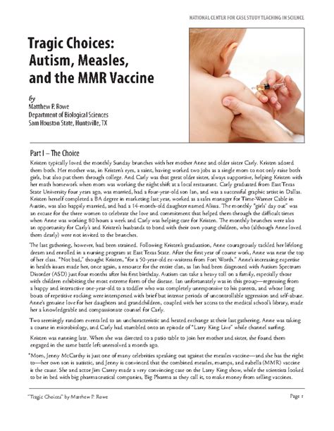 Autism Case Study: Problem Set (Good Study/Bad Study) - BIO 437 - UMass ...