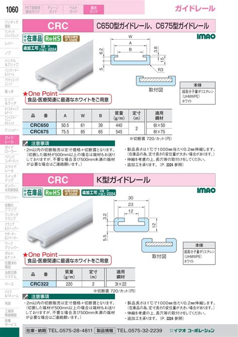 C650型ガイドレール、C675型ガイドレール （CRC） | イマオコーポレーション | MISUMI(ミスミ)