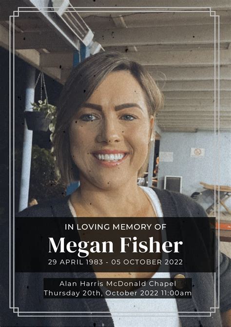 Late Megan Jayne Fisher - Alan Harris McDonald
