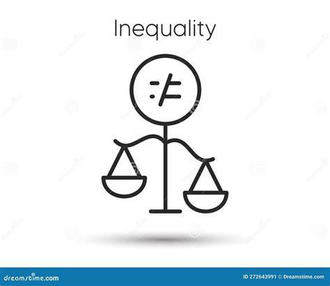 Discrimination Line Icon. Equality Scale Balance Sign. Gender ...