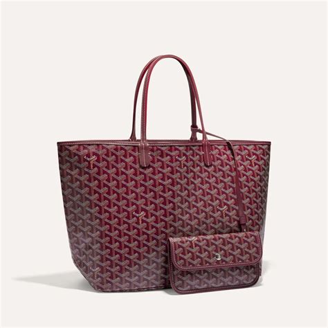Buy Goyard St Louis PM Tote Burgundy Goyardine Online