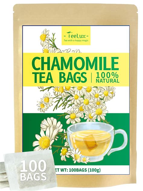 Amazon.com : TeeLux Chamomile Tea Bags, 1g/bag, Natural Chamomile ...
