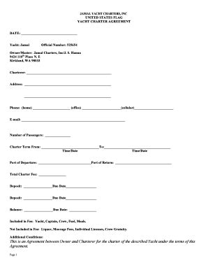 Fillable Online CharterContract.doc Fax Email Print - pdfFiller