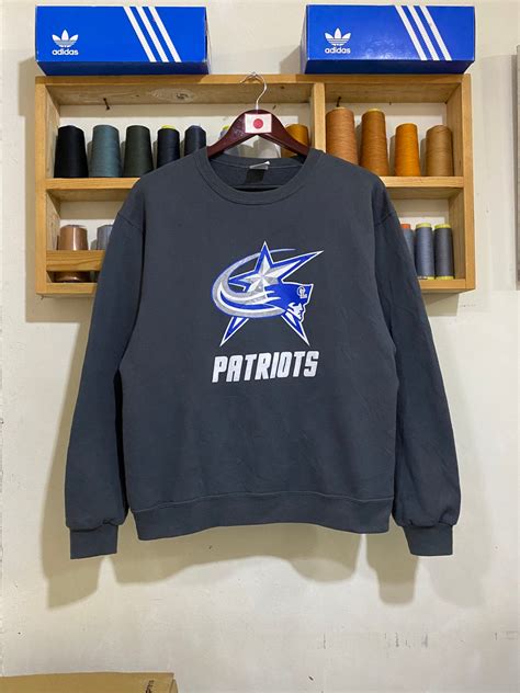 Vintage Patriots Sweatshirt Big Logo Medium Size Jumper - Etsy