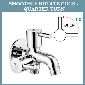 QUICK SILVER Delta Brass Bib Cock 2 Way Tap with Wall Flange Mounted ...