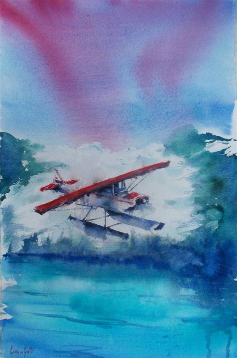 seaplane Painting by Giorgio Gosti | Saatchi Art
