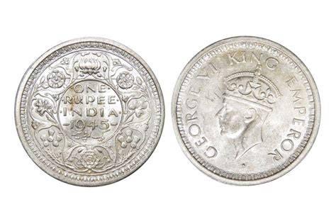 British India, George VI, Silver Rupee –Bombay Mint, 1945