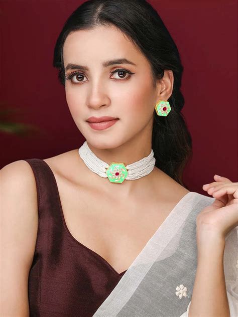 Buy Choker Necklace Sets Online For Women – Peora | Weddings & Parties