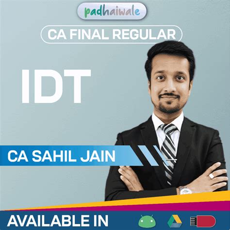 CA Final Indirect Tax (IDT) Regular Batch by CA Sahil Jain