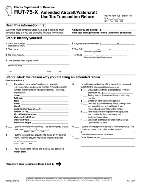 2010 Form IL RUT-75-X Fill Online, Printable, Fillable, Blank - pdfFiller