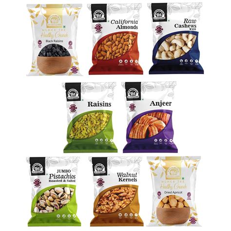 Wonderland Foods 800g (100g X 8) Dry Fruits Combo Pack of 8 | Jumbo ...
